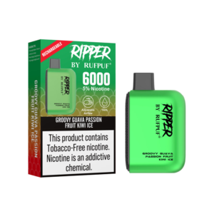 RIPPER DISPOSABLE GROOVY GUAVA PASSION FRUIT KIWI ICE 50MG 6000PUFF