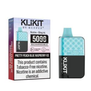 KLIKIT DISPOSABLE PRETTY PEACH BLUE RASPBERRY ICE 50MG 5000PUFF