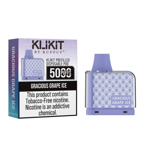 KLIKIT DISPOSABLE POD GRACIOUS GRAPE ICE 50MG 5000PUFF